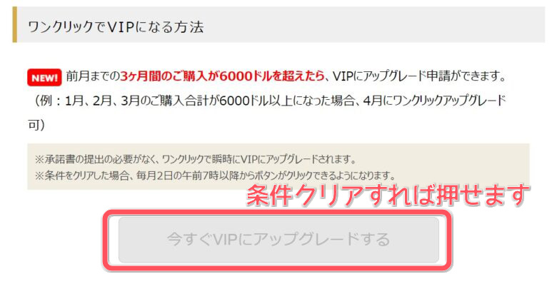 レア会員!DXライブのVIP会員とは?アップグレード特典と条件を解説 前月までの3ヶ月間のご購入が6000ドルを超える